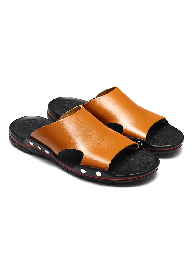 Plastic Slip-On Arabic Sandals Orange  - Image 2