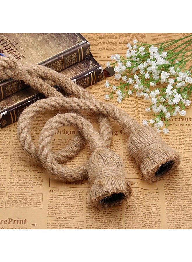 POLLEN LIFE - Vintage Rope Hanging Light Brown - Image 1