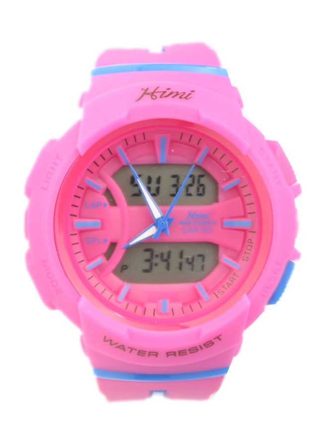 هيمي ساعة يد رقمية وبعقارب مقاومة للماء طراز A-005 women
