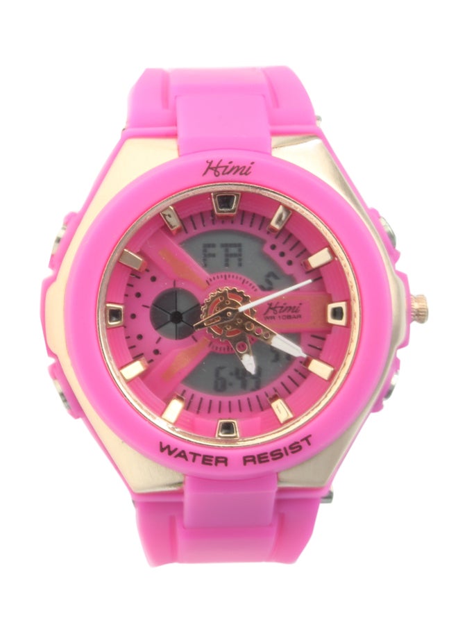 هيمي ساعة يد رقمية وبعقارب مقاومة للماء طراز A-003 women