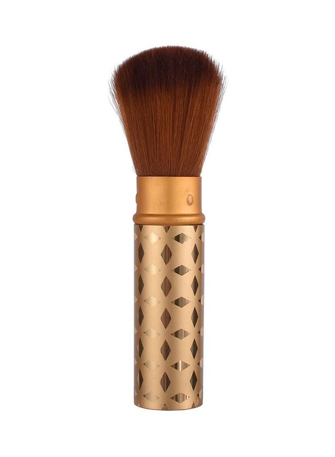 Retractable Face Powder Brushes Gold/Brown