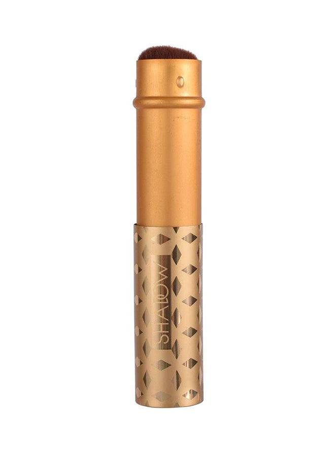 Retractable Face Powder Brushes Gold/Brown