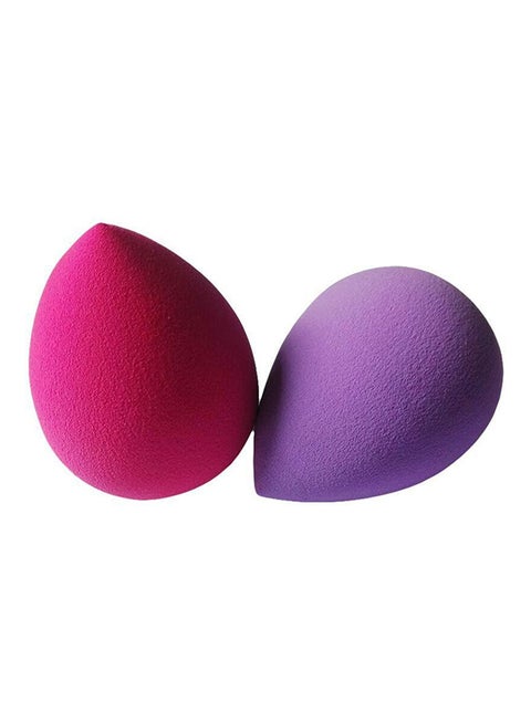 2-Pieces Makeup Sponge Set Pink/Purple