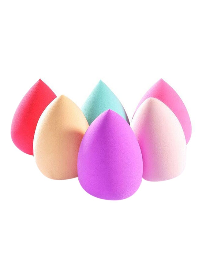 L'CHEAR 6-Piece Makeup Sponge Set Red/Purple/Beige - Image 1