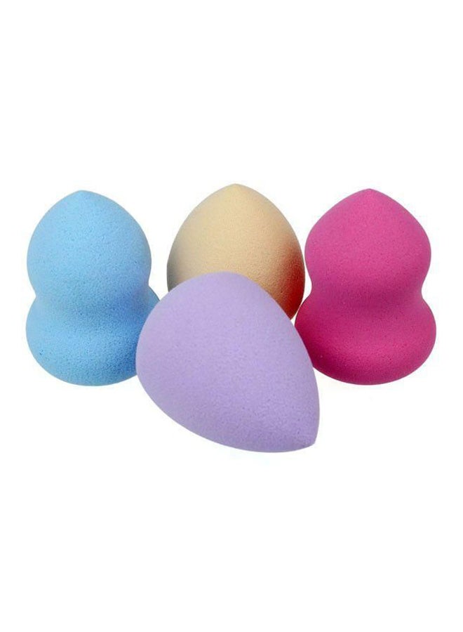L'CHEAR 4-Piece Makeup Sponge Set Pink/Blue/Purple - Image 1
