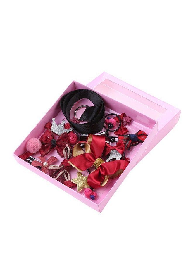 كاكا كيد طقم ربطات للرأس مزينة بعقدة على شكل فراشة أحمر - Image 2