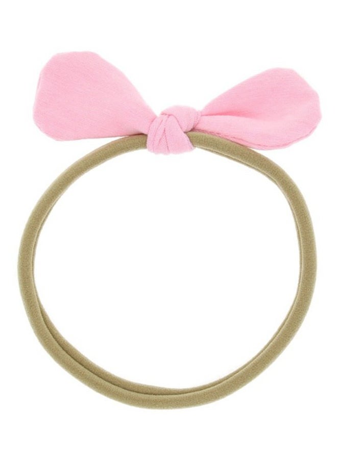 كاكا كيد رباط رأس على شكل عقدة أنشوطية وردي / بيج