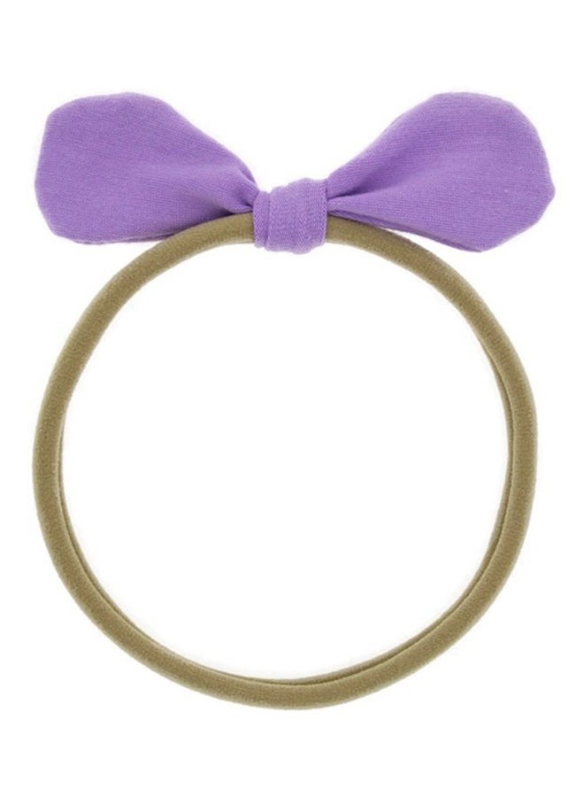 كاكا كيد رباط رأس على شكل عقدة أنشوطية الأرجواني / البيج