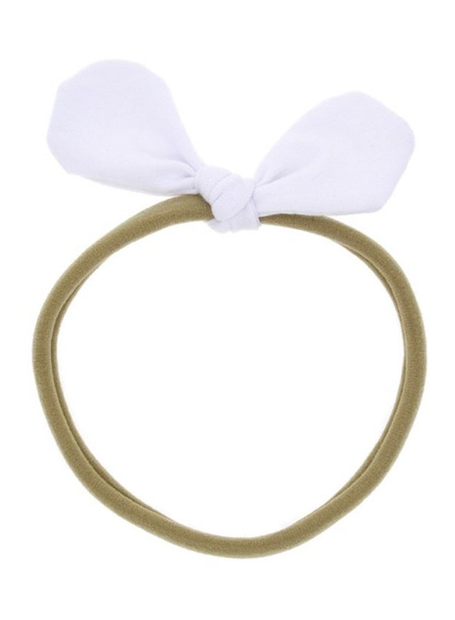 كاكا كيد رباط رأس على شكل عقدة أنشوطية أبيض/بيج