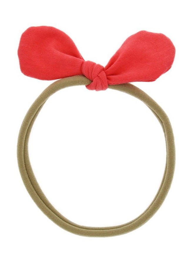 كاكا كيد رباط رأس على شكل عقدة أنشوطية أحمر / بيج