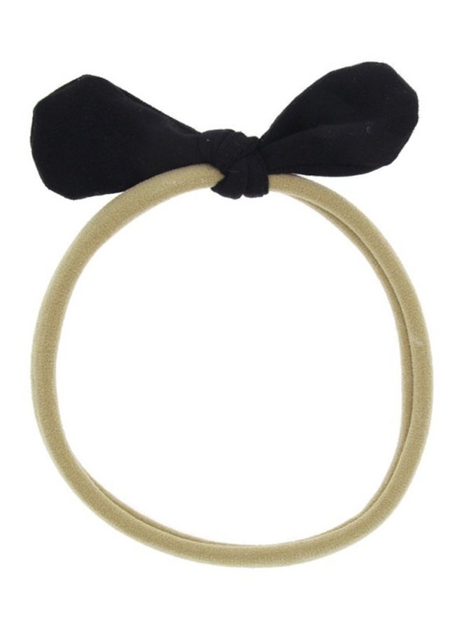 كاكا كيد رباط رأس على شكل عقدة أنشوطية أسود / بيج