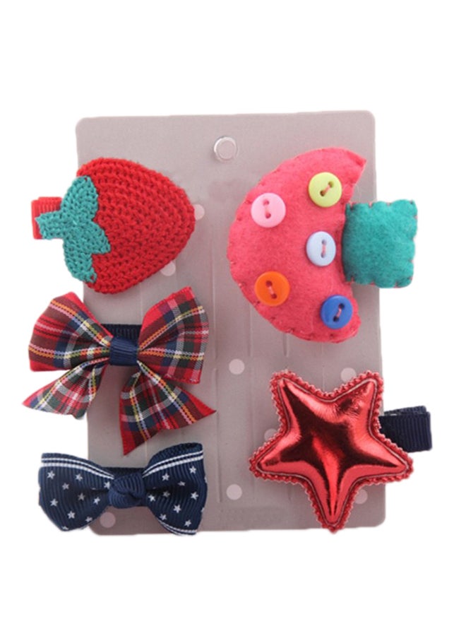 كاكا كيد طقم غطاء رأس مكون من 5 قطع أحمر