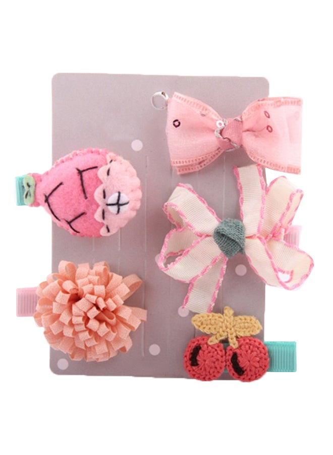 كاكا كيد طقم غطاء رأس مكون من 5 قطع وردي