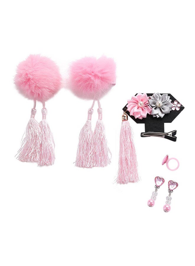 كاكا كيد مشبك شعر فاخر وردي