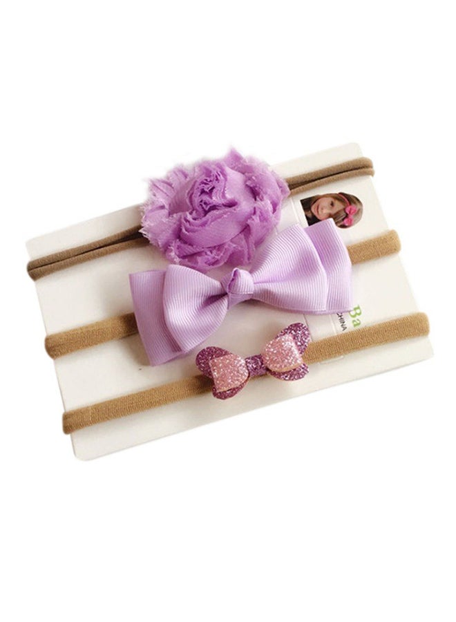 كاكا كيد طقم إكسسوارات الشعر من 3 قطع أرجواني