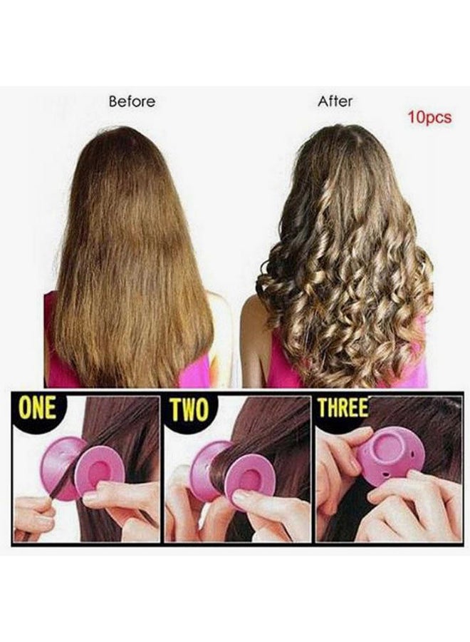 10-Piece Hair Roller Set Pink - Image 3
