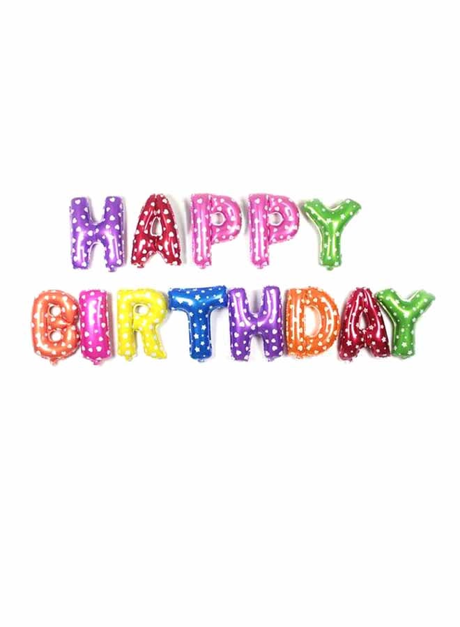 Tamona 13-Piece Happy Birthday Printed Balloon Set 17inch 