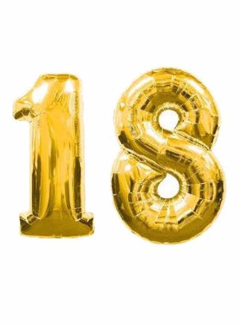 Number 18 Helium Party Balloon 16inch