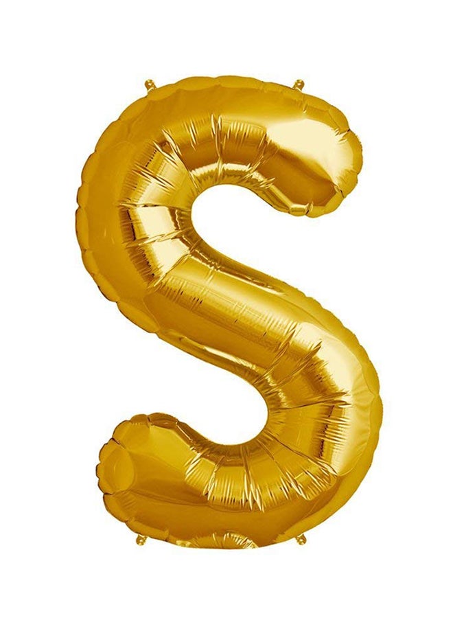 تامونا بالون هيليوم للحفلات بتصميم على شكل حرف S 30بوصة