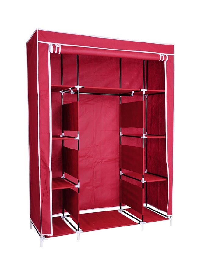 Generic Portable Wardrobe Organizer Maroon/White 4220grams 