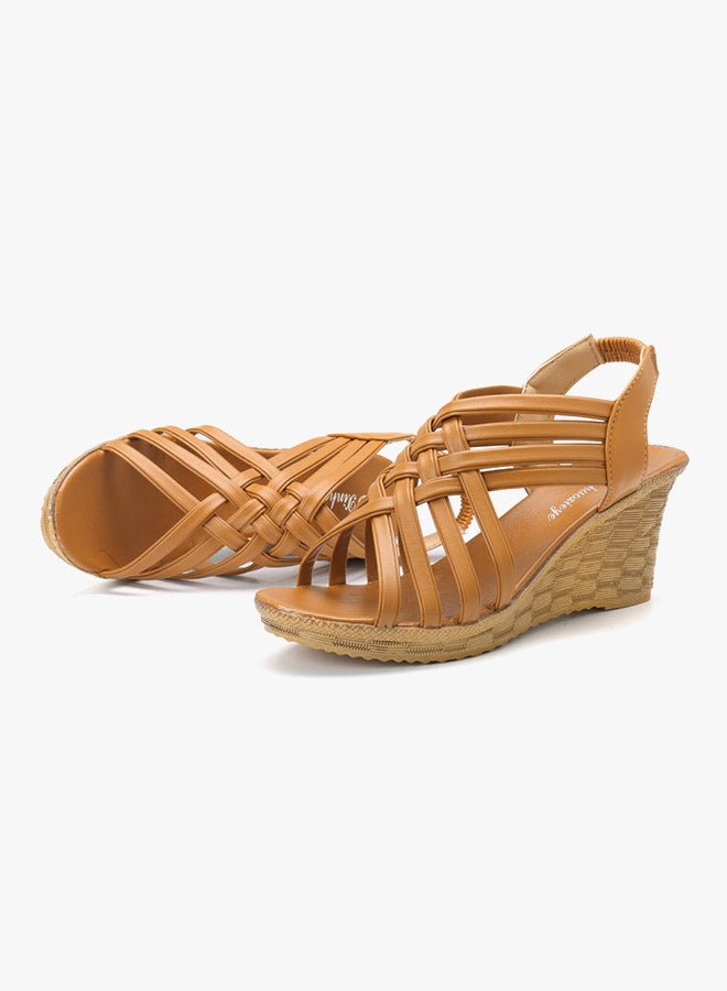 Knitted Wedges Light Brown  - Image 3