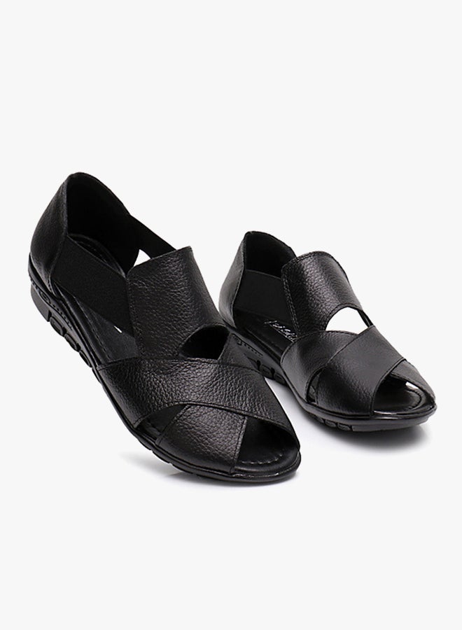 Generic - Leather Casual Sandle Black - Image 1