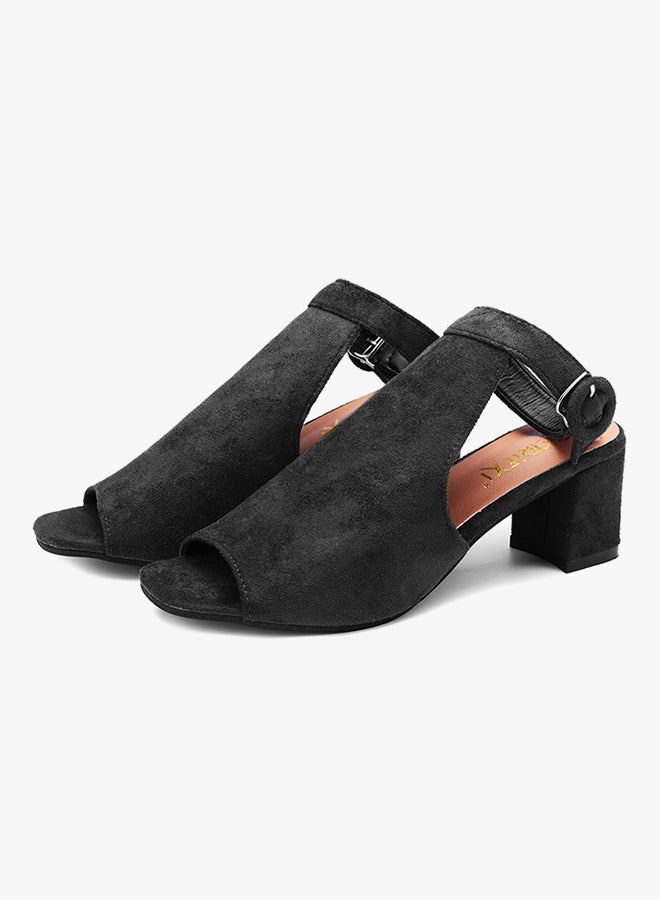 Block Heel Sandals Black  - Image 2