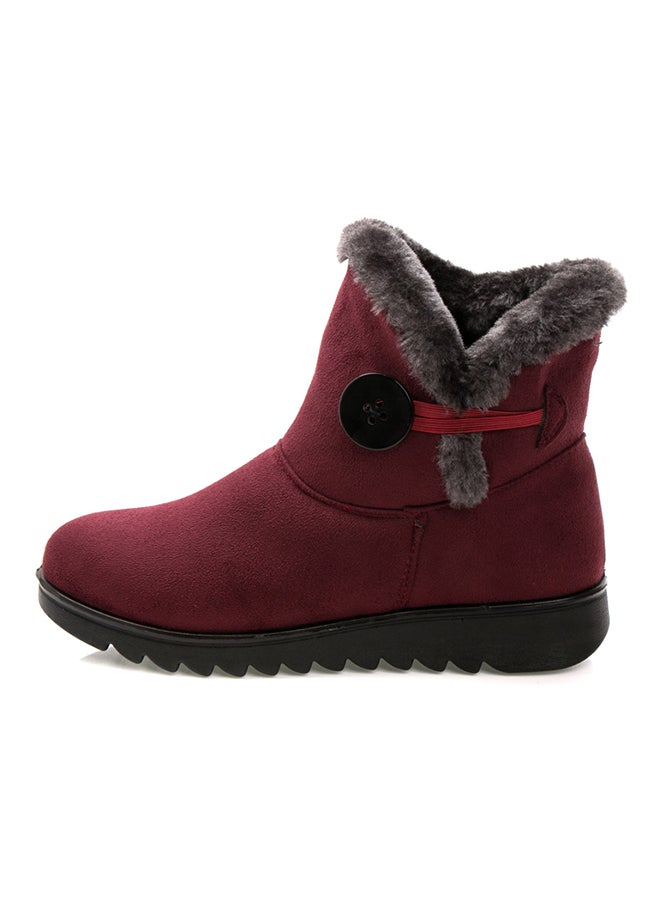 Classic Ankle Boots Wine Red/Grey - Image 1