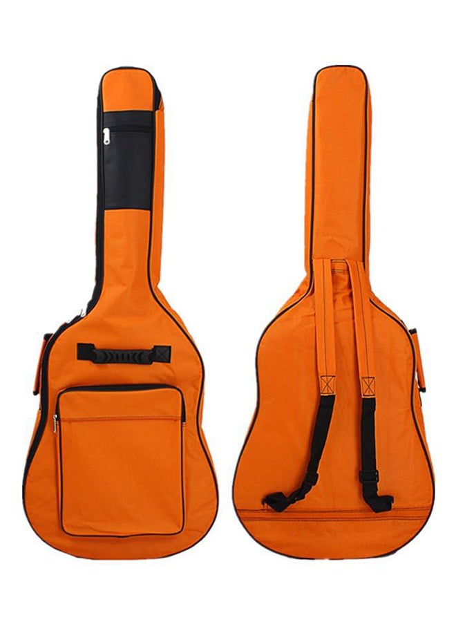 Generic Acoustic Guitar Bag Backpack With Dual Adjustable Shoulder Strap - Orange