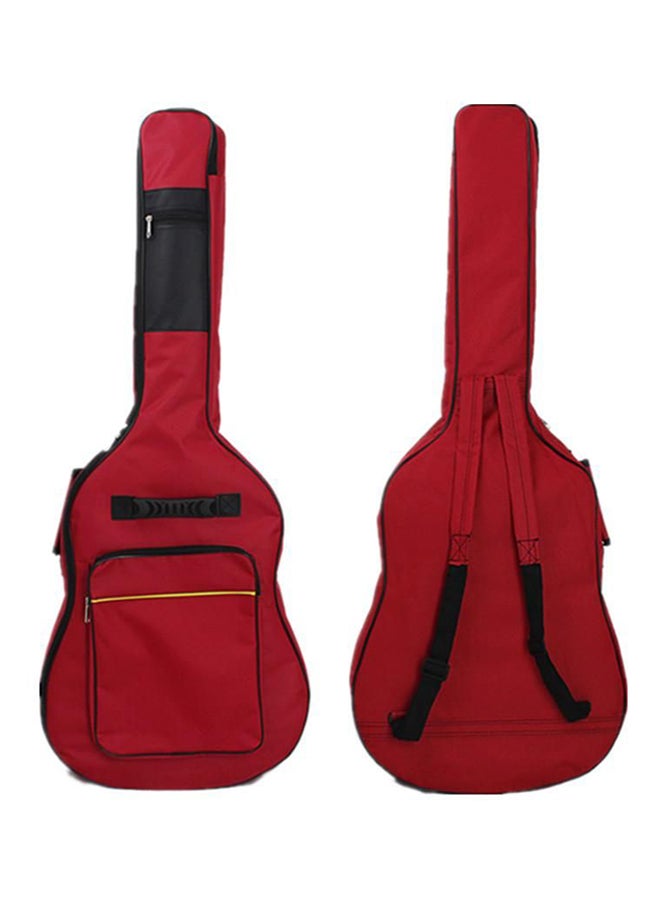 Generic Acoustic Guitar Bag Backpack With Dual Adjustable Shoulder Strap - Maroon