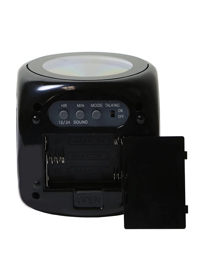 Digital Alarm Clock With Projector Black 8x10x8centimeter