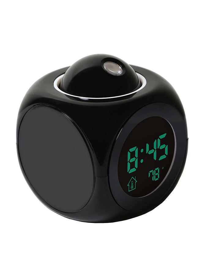 Digital Alarm Clock With Projector Black 8x10x8centimeter
