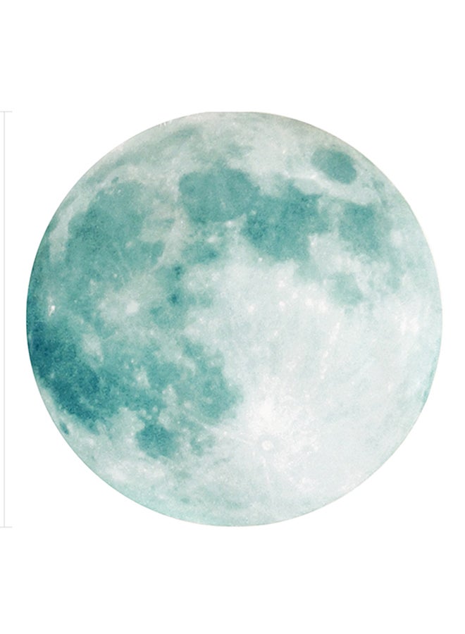 Glow In The Dark Night Moon Wall Decal White/Blue 30centimeter