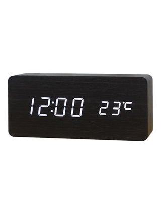ساعة مكتب رقمية LED أسود 15x4x7سم - v1543842187/N19780594A_1