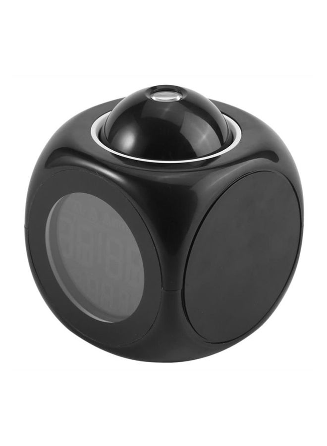 Digital Wall Projector Alarm Clock Black
