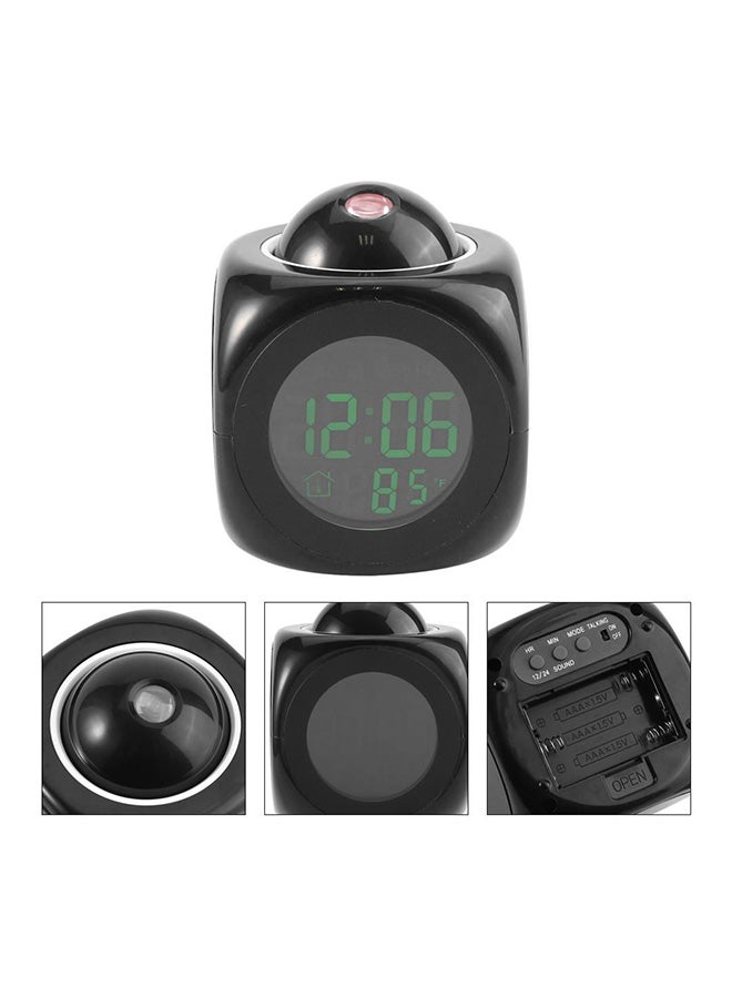 Digital Wall Projector Alarm Clock Black 3.5x3.5x4inch - Image 2