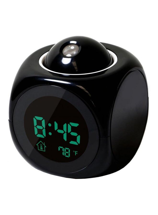 Digital Wall Projector Alarm Clock Black 13.5x14.5x4.4cm