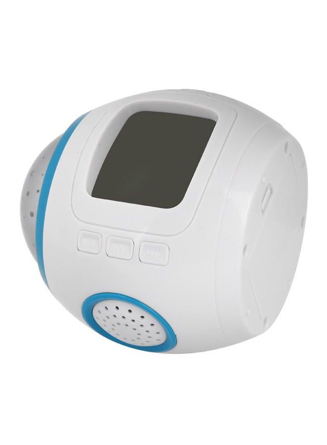 Generic - Star Light Projector Alarm Clock White/Grey/Blue - Image 1