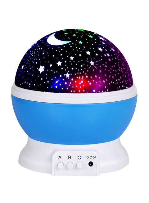 LED Star Moon Night Projector Lamp Blue/White/Black 13x15x15cm