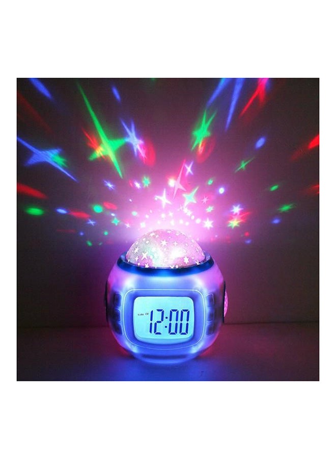 Generic - Star Light Projector Alarm Clock White/Grey/Blue - Image 1