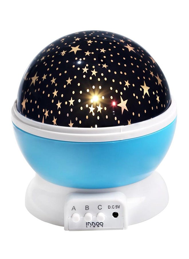 Generic Star And Moon Rotating Projector Night Lamp Blue/Black/White 13x13x14.5cm  - Image 1