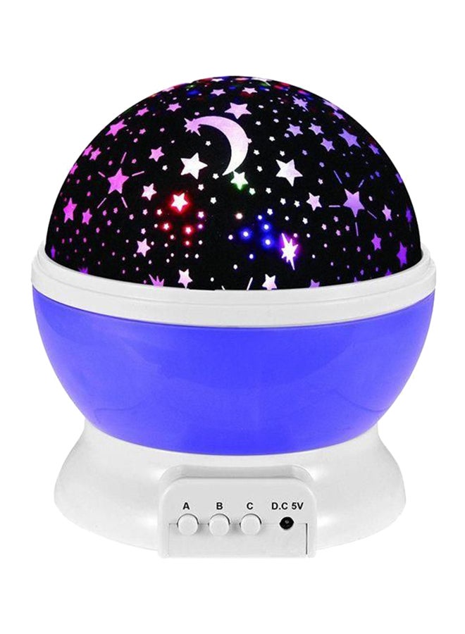 Generic Star And Moon Rotating Projector Night Lamp blue 13x13x14.5cm  - Image 1