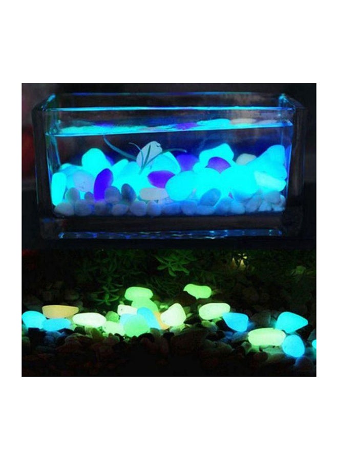 50-Piece Glow In The Dark Decorative Pebbles Green/Blue/Red - Image 2