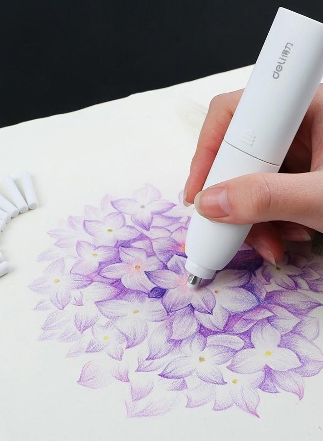 ديلي ممحاة كهربائية مع 10 قطع لإعادة الملء أبيض - Image 2