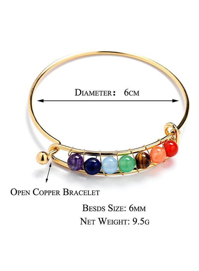 Copper 7 Chakra Natural Crystal Beads Bracelet - Image 2