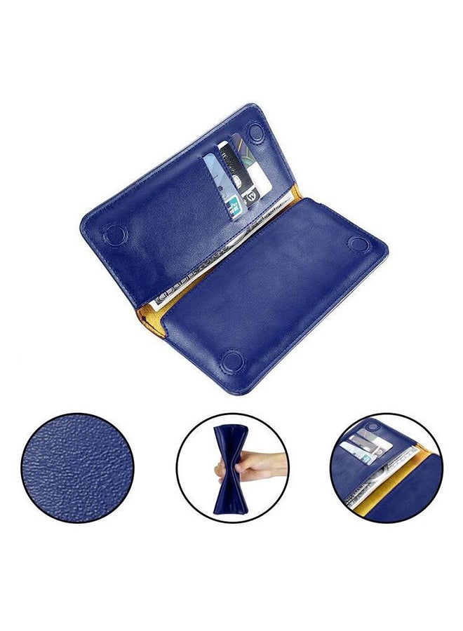 غطاء بتصميم حقيبة صغيرة مصنوع يدوياً لهواتف أبل آيفون أزرق - Image 4