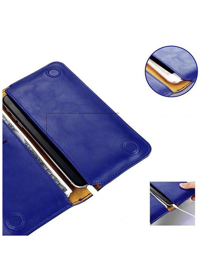 غطاء بتصميم حقيبة صغيرة مصنوع يدوياً لهواتف أبل آيفون أزرق - Image 3