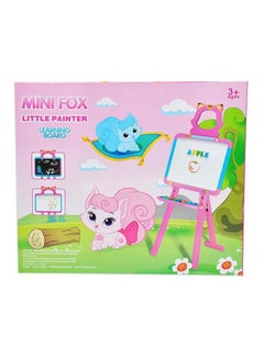 Generic Magnetic Double-Sided Mini Fox Little Painter Learning Board Pink/Black/White  - Image 1