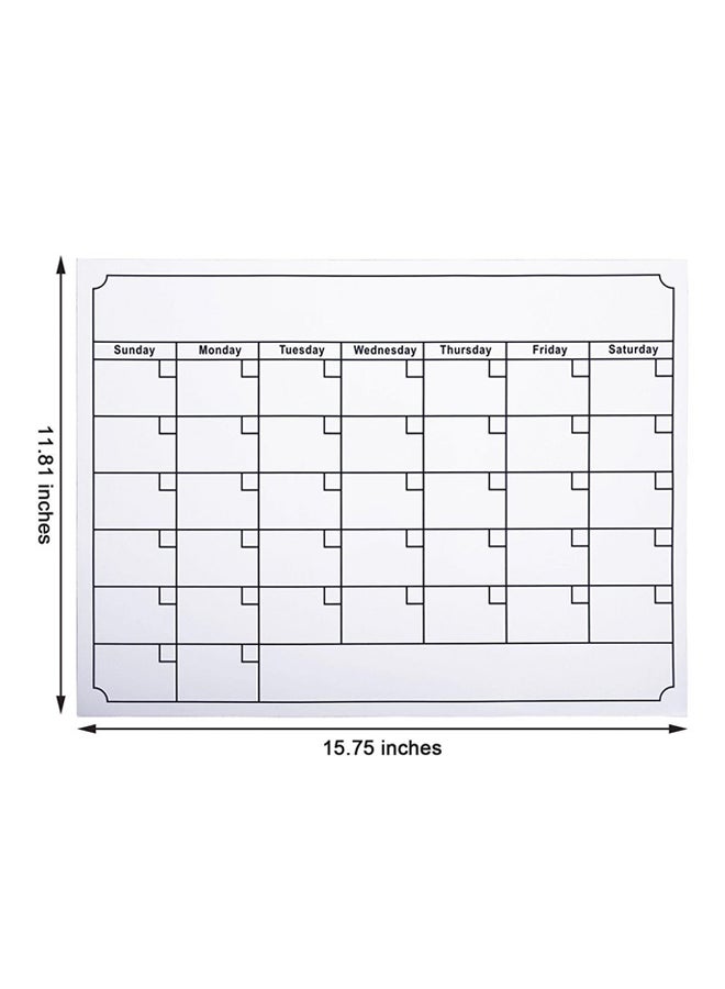 Magnetic Refrigerator Planner Calendar White/Black 15.75x11.81x0.19inch - Image 2