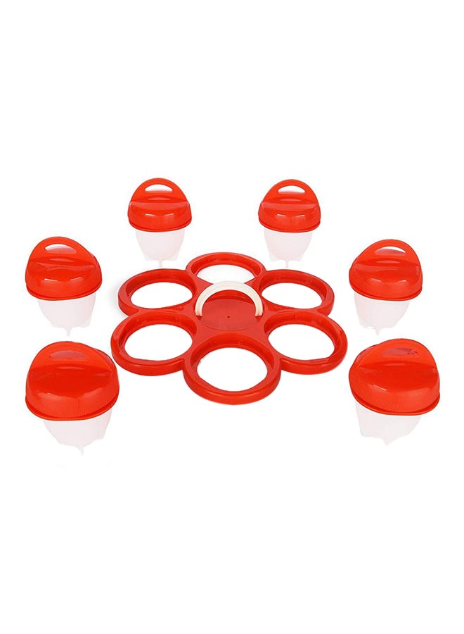 Non-stick Egg Boiler Red/White - Image 1
